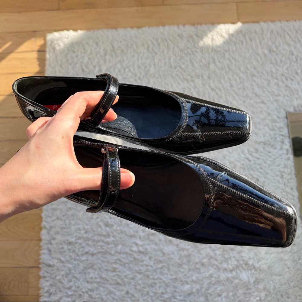 Vintage Prada Mary Jane Kitten Heels Size 38.5 - Picture 9 of 10